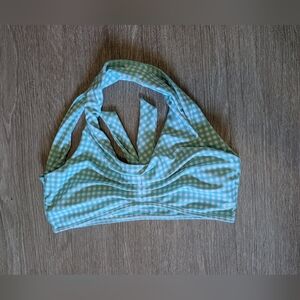 Albion Fit Checkered Bikini Top